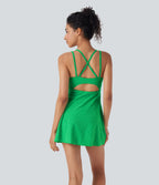Cut Out 2-in-1 Mini Swim Dress