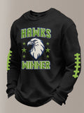 Men's Football Print Waffle T-Shirt