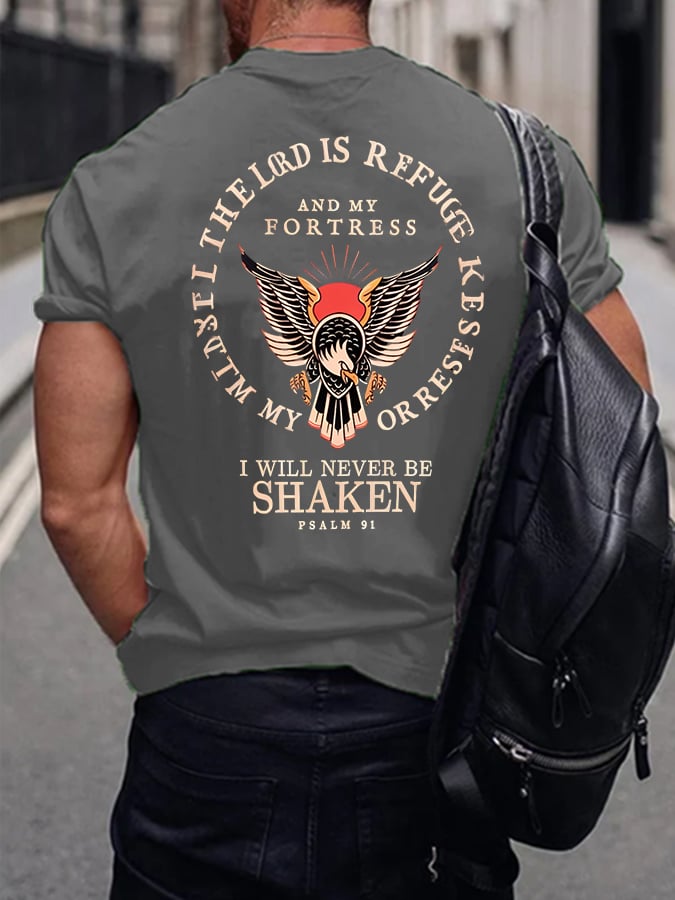 Men's Psalm 91 Printed Casual T-Shirt