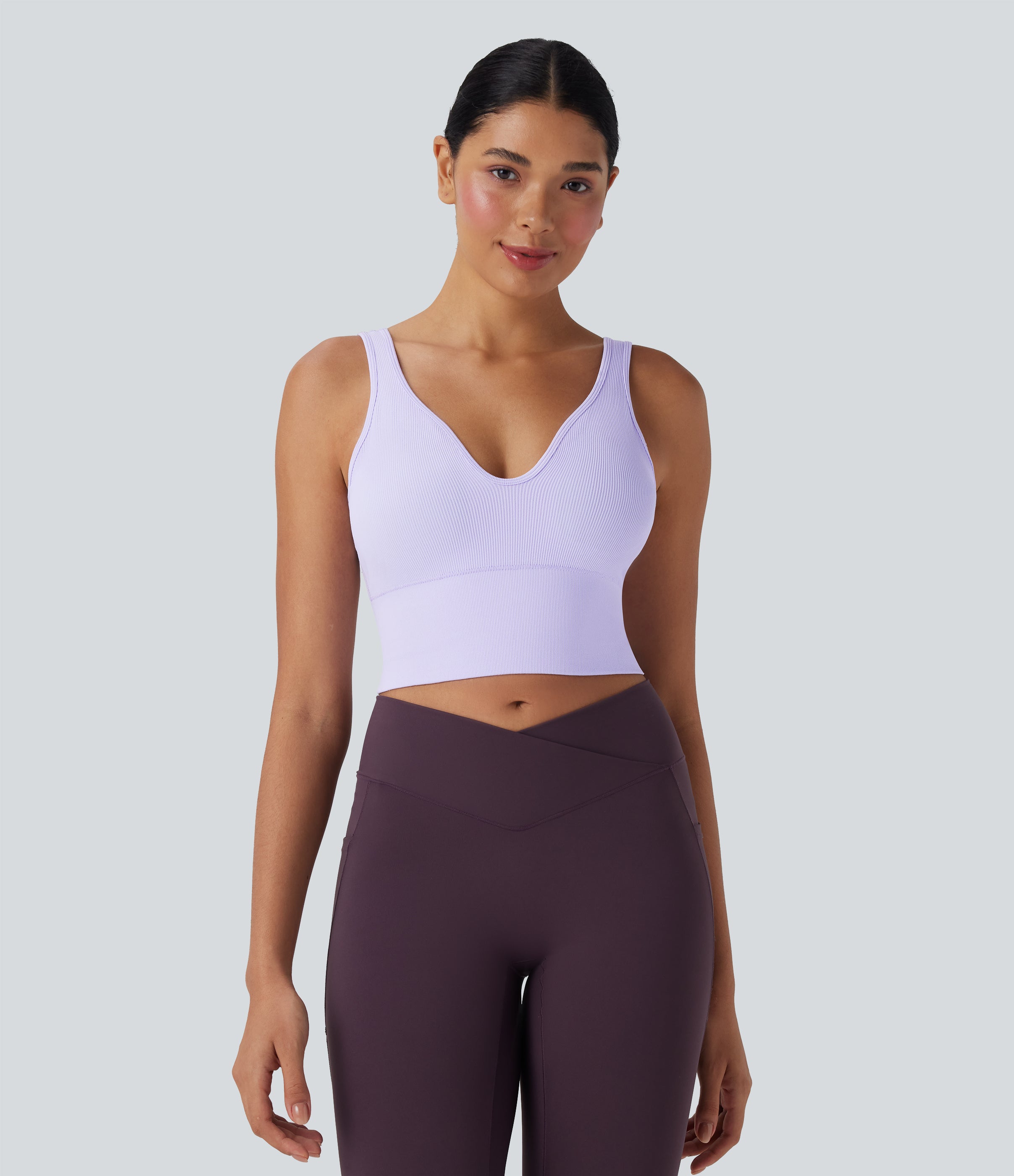 Seamless Flow Cropped Yoga Tank Top