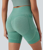Seamless Flow High Waisted Yoga Biker Shorts 7'' with Pockets