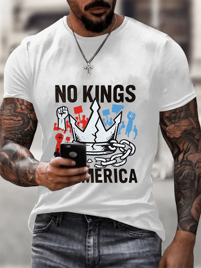 We Serve For The Country Not For The King Print  T-Shirt