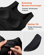 U-Neck Sleeveless Tank Seamless Skinny Layering Top with Built-In Bra