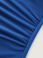 Color Block Ring Detail Backless One Piece Swimsuit