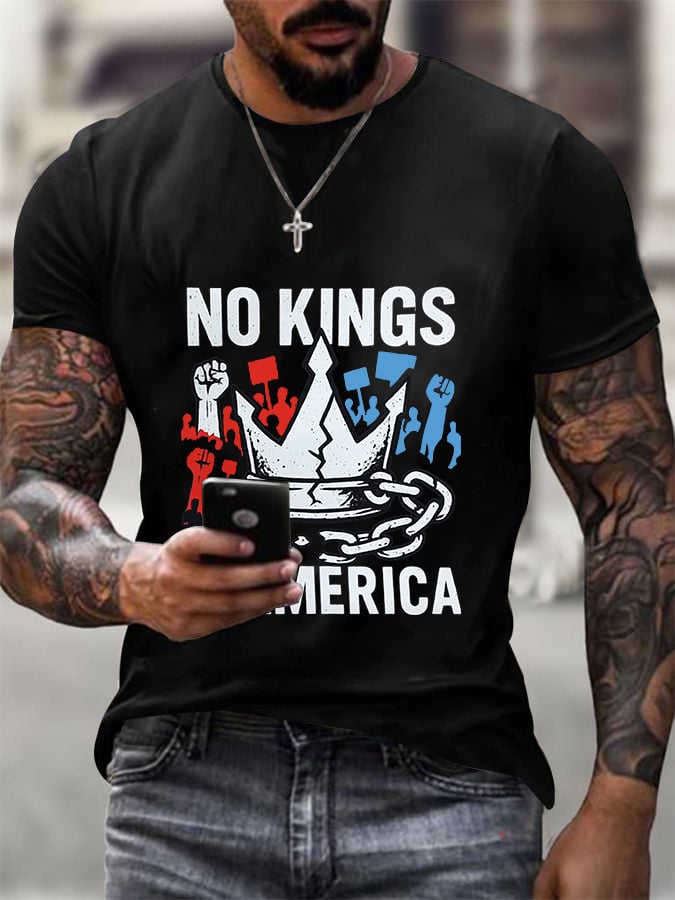 We Serve For The Country Not For The King Print  T-Shirt