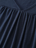 Cotton Slub Textured Embroidered Knit Top
