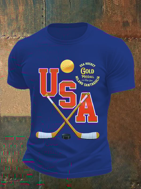 Men's   USA Funny Print T-Shirt