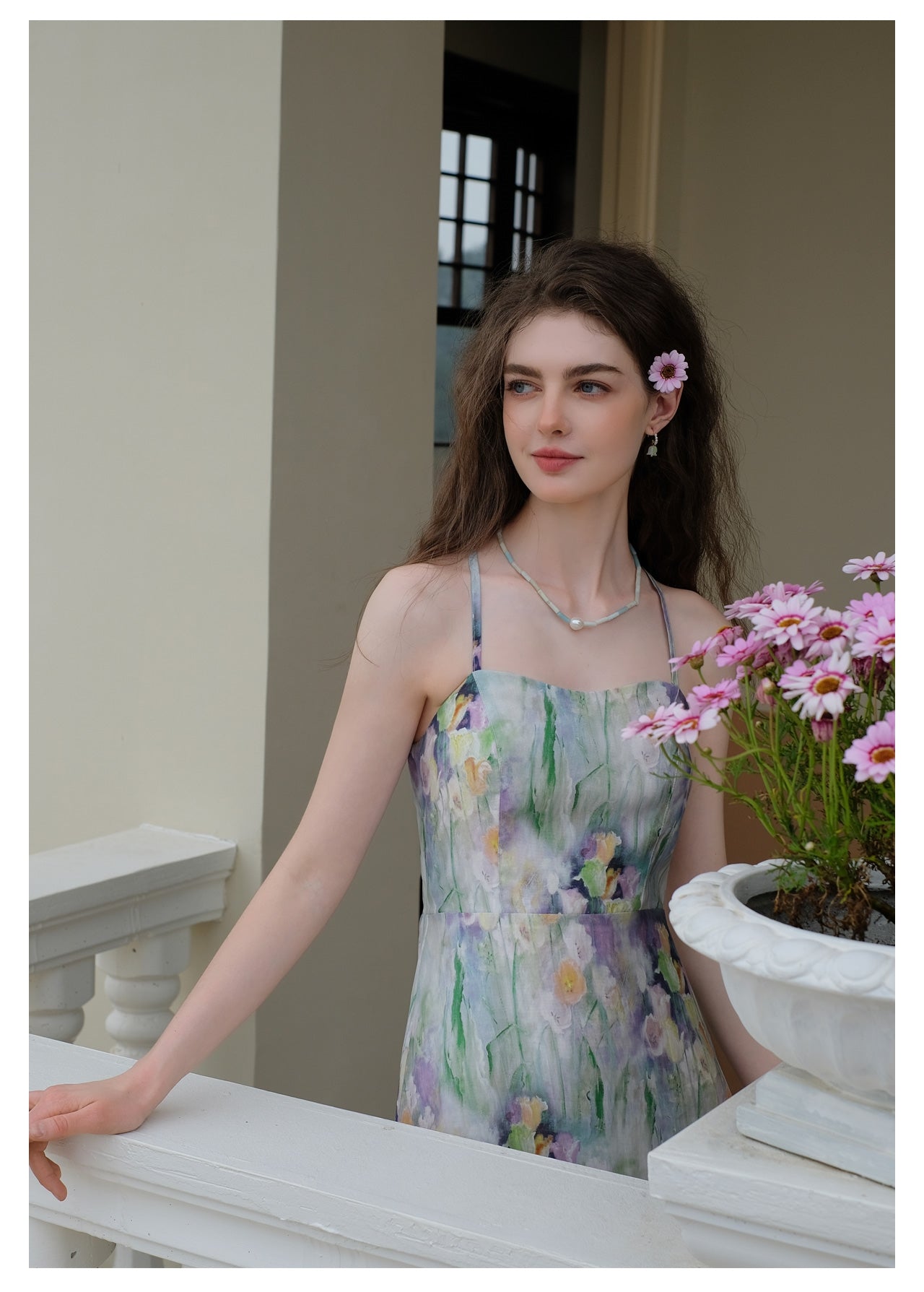 Fairy Sheer Rose Cardigan + Painting Slip Dress