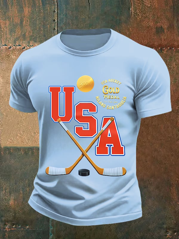 Men's   USA Funny Print T-Shirt