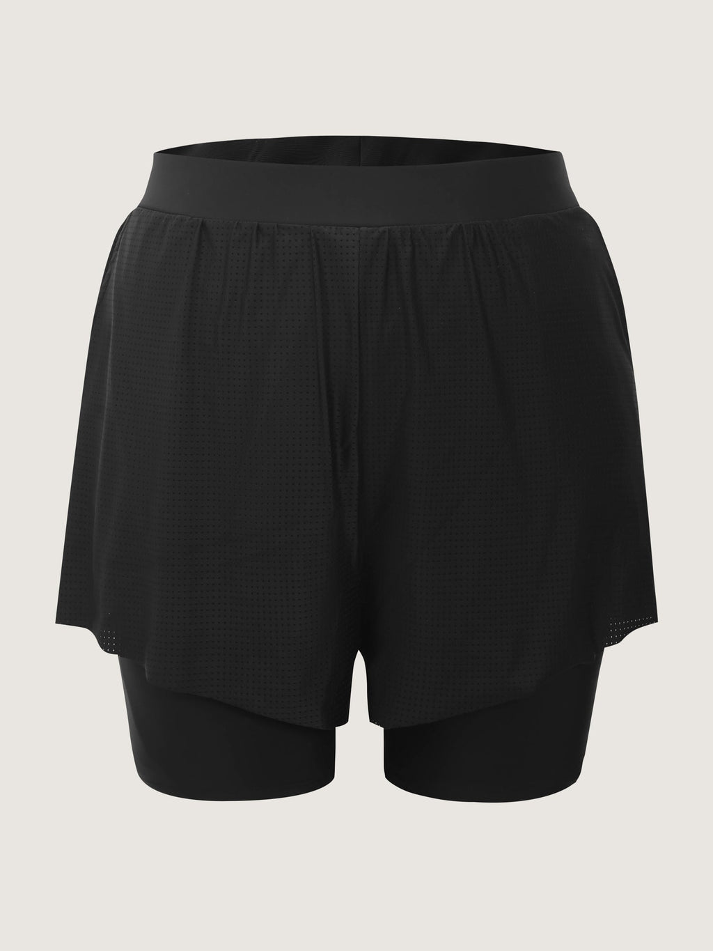 Full-Hip Coverage Pockets Spliced Swim Shorts