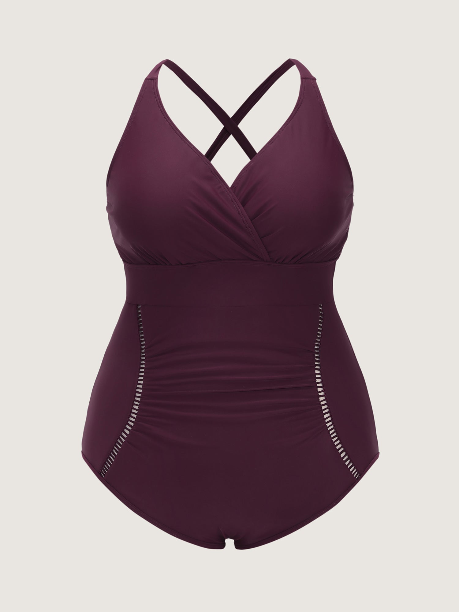 Tummy-Control Side Panel One-Piece Swimsuit