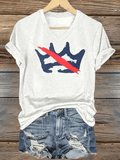 🔥Buy 3 Get 15% Off🔥Women's FDT NO KINGS Printed Casual V-Neck T-Shirt