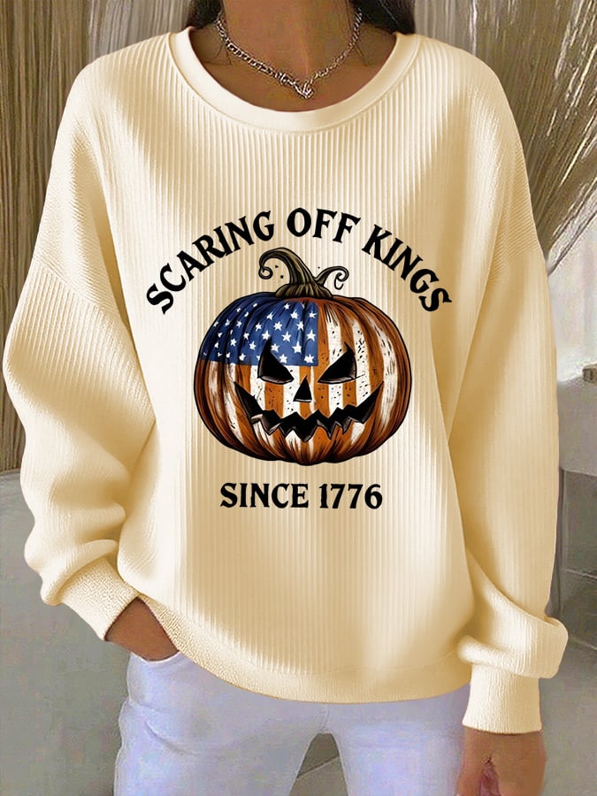 🔥Buy 3 Get 15% Off🔥Women's Scaring Off Kings Print Casual Sweatshirt