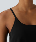 SoftlyZeroTM Airy 2-Piece Mini Cool Touch Yoga Active Slip Dress with Pockets-UPF50+