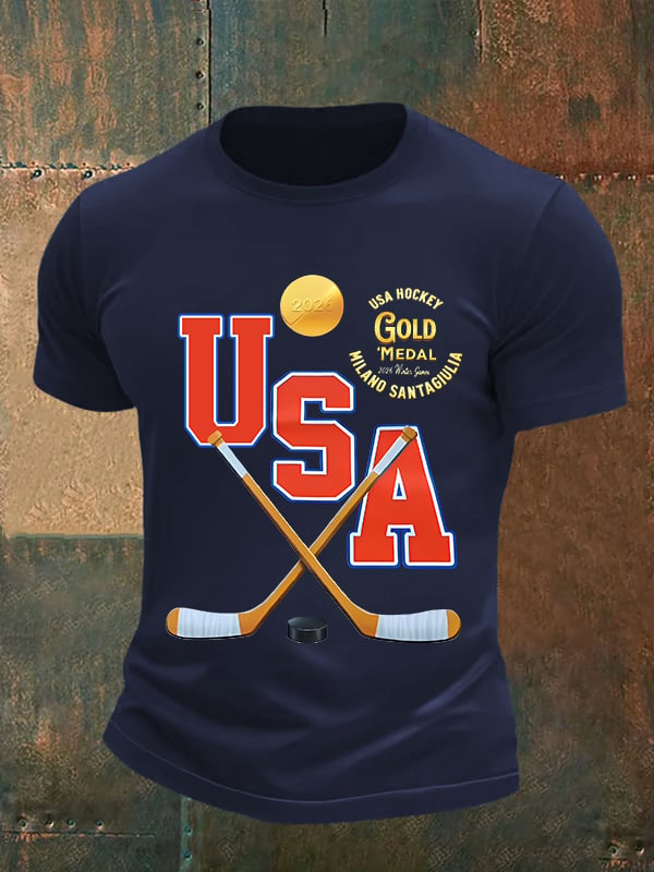 Men's   USA Funny Print T-Shirt