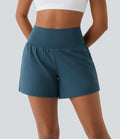 2026🔥UK Super High Waisted Back Pocket & Side Hidden Pocket 2-in-1 Yoga Shorts