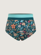 Floral Print Color Contrast Bikini Bottoms