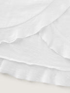 Cotton Overlap Back Ruffled T-Shirt