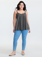 Supersoft Stretchy Pleated Tank Top