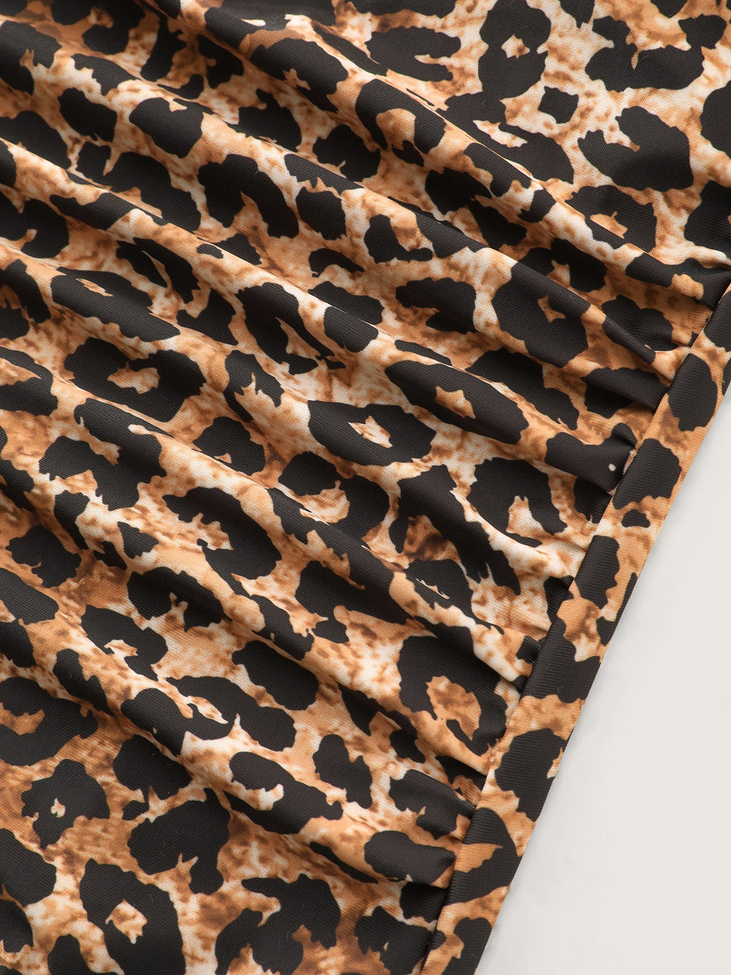 Leopard Print Color Contrast One-Piece Swim