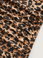 Leopard Print Color Contrast One-Piece Swim