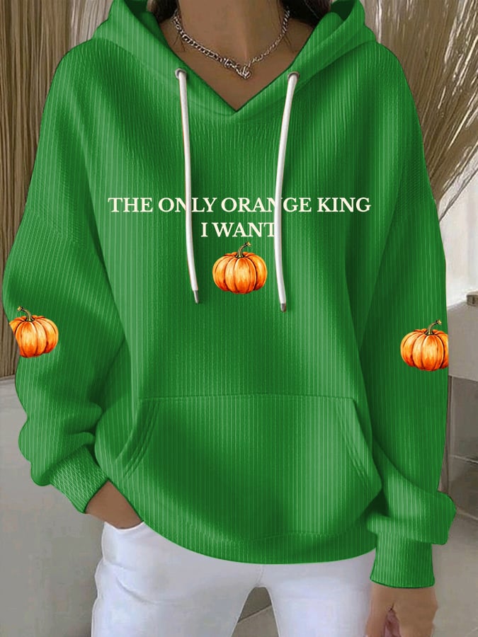 🔥Buy 3 Get 15% Off🔥Women's The Only Orange King I Want Is A Pumpkin Print Casual Sweatshirt