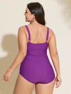 Ruched Wide Straps One-Piece Swimsuit