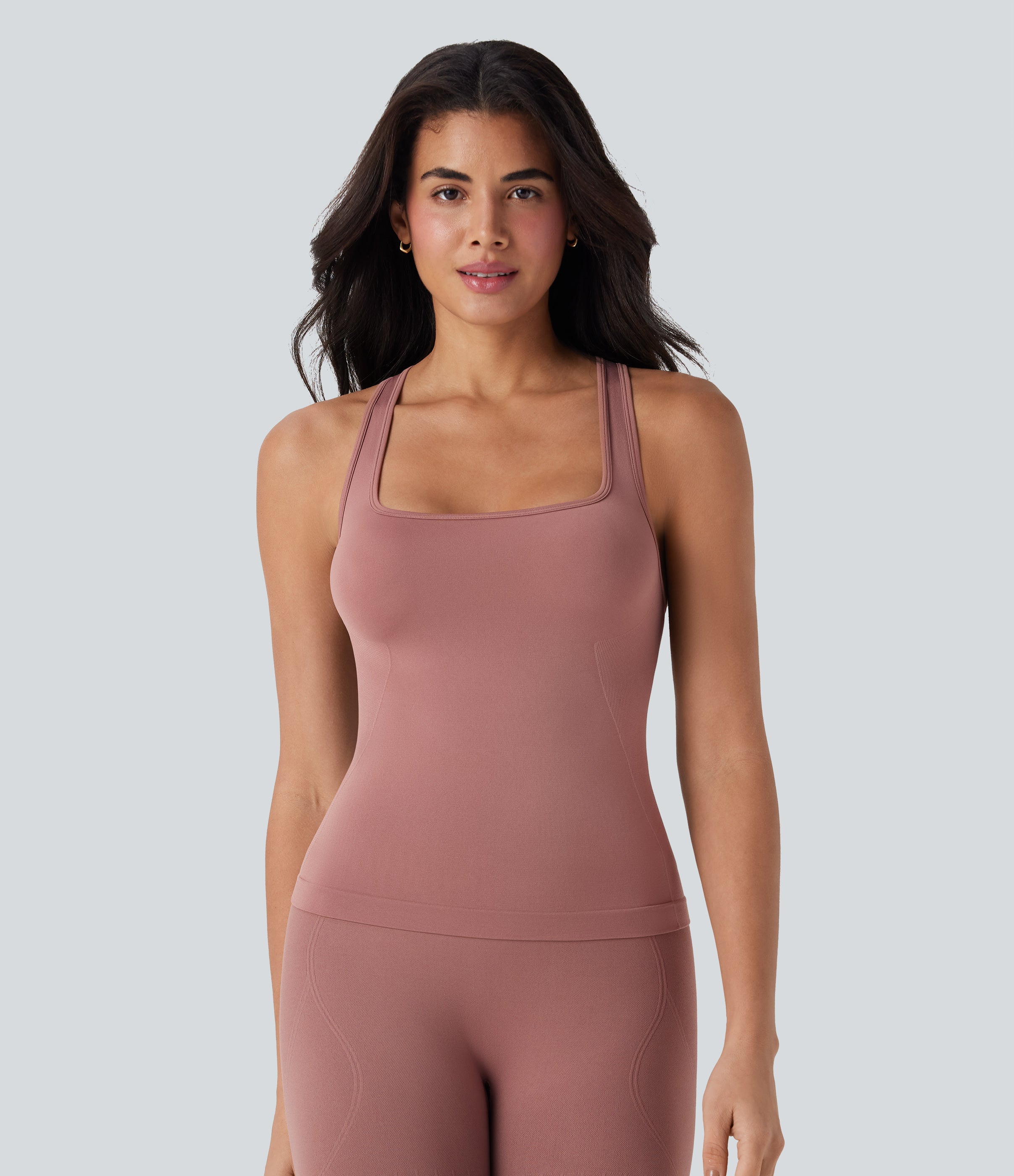 Backelss Racerback Cut Out Yoga Tank Top