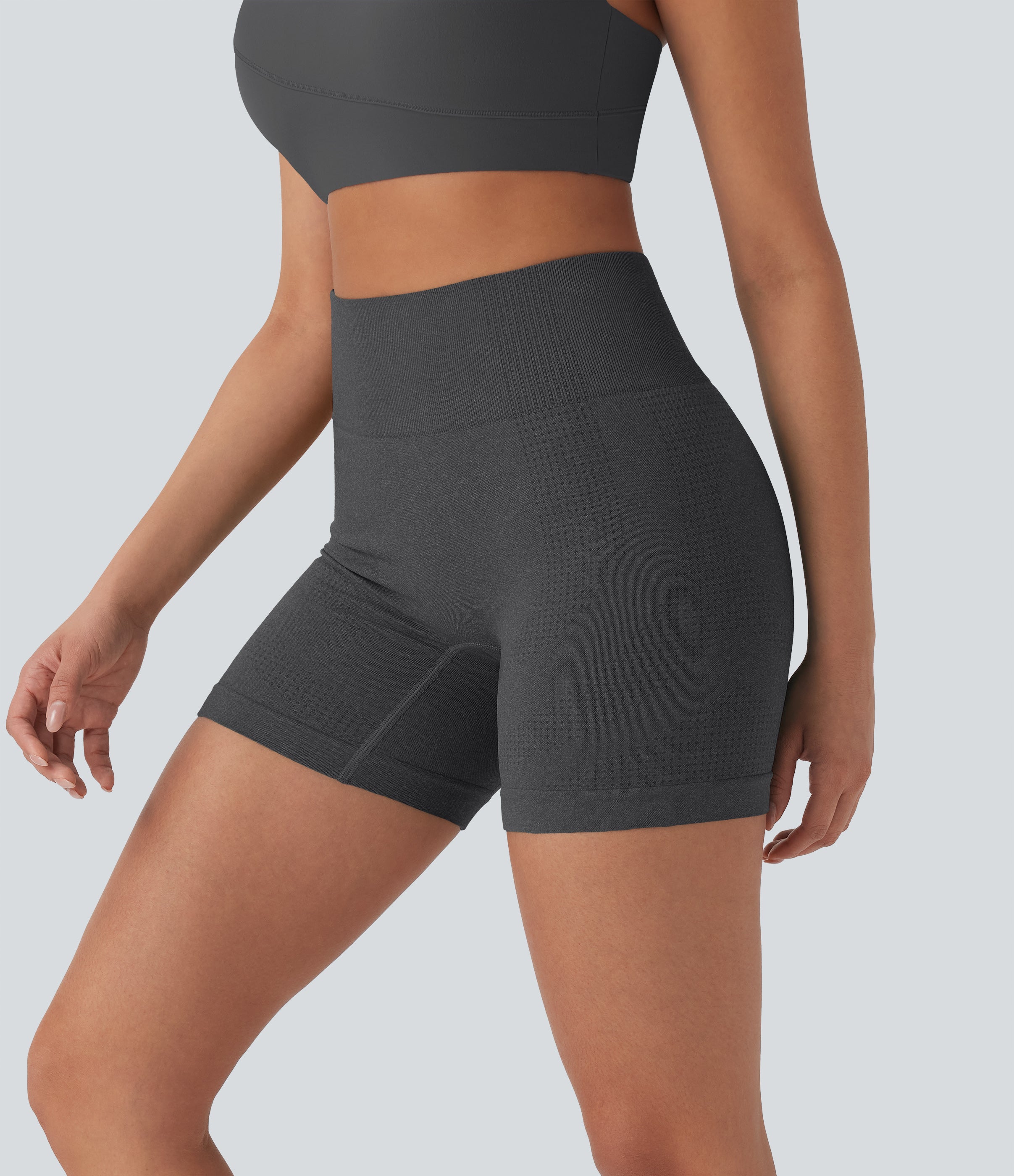 Seamless Flow High Waisted Yoga Biker Shorts 5''