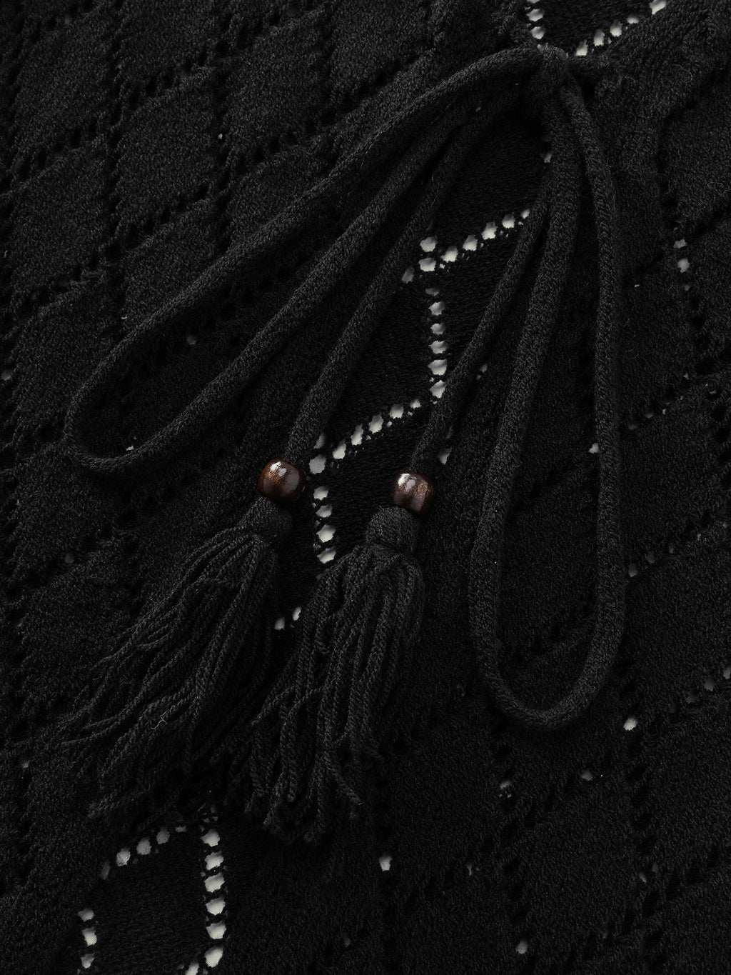 Hollowed-Out Tassel Hem Swim Cover-Up