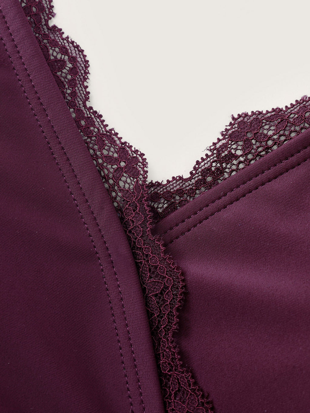 Sheer Lace Neckline Pockets Swim Dress