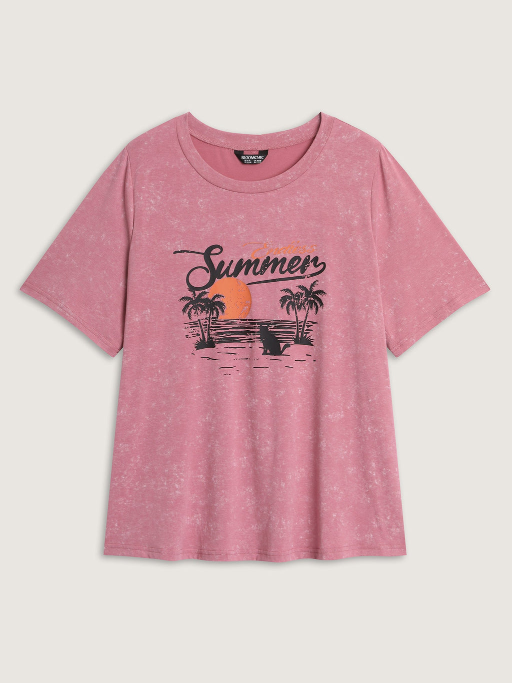 Summer-Ready Print Snowflake Effect T-Shirt