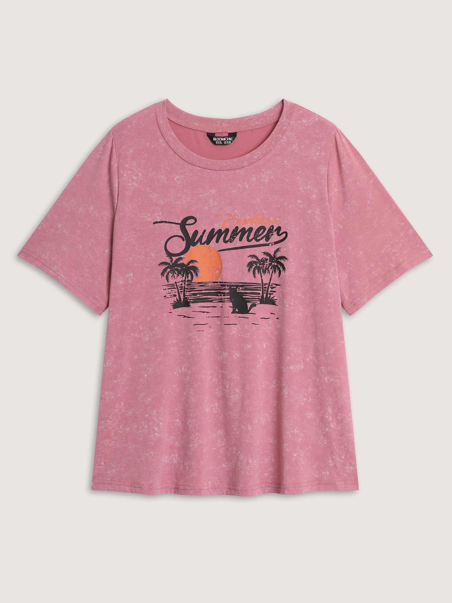 Summer-Ready Print Snowflake Effect T-Shirt