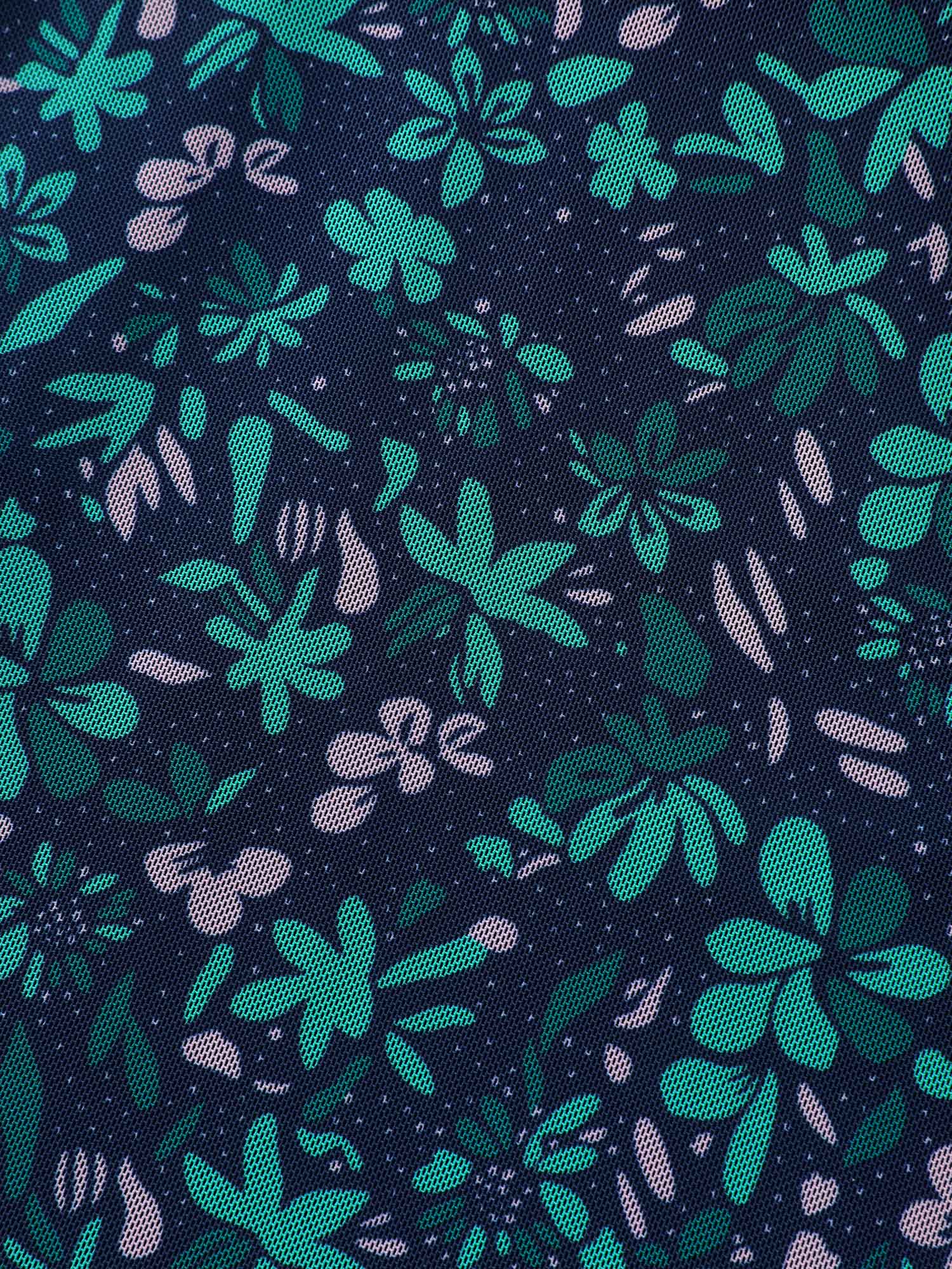 Colorful Sheer Floral Print Swim Dress