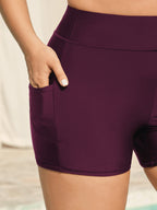 Sculpting Pockets Solid Swim Shorts
