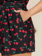 Cherry Print Adjustable One-Piece Swimsuit