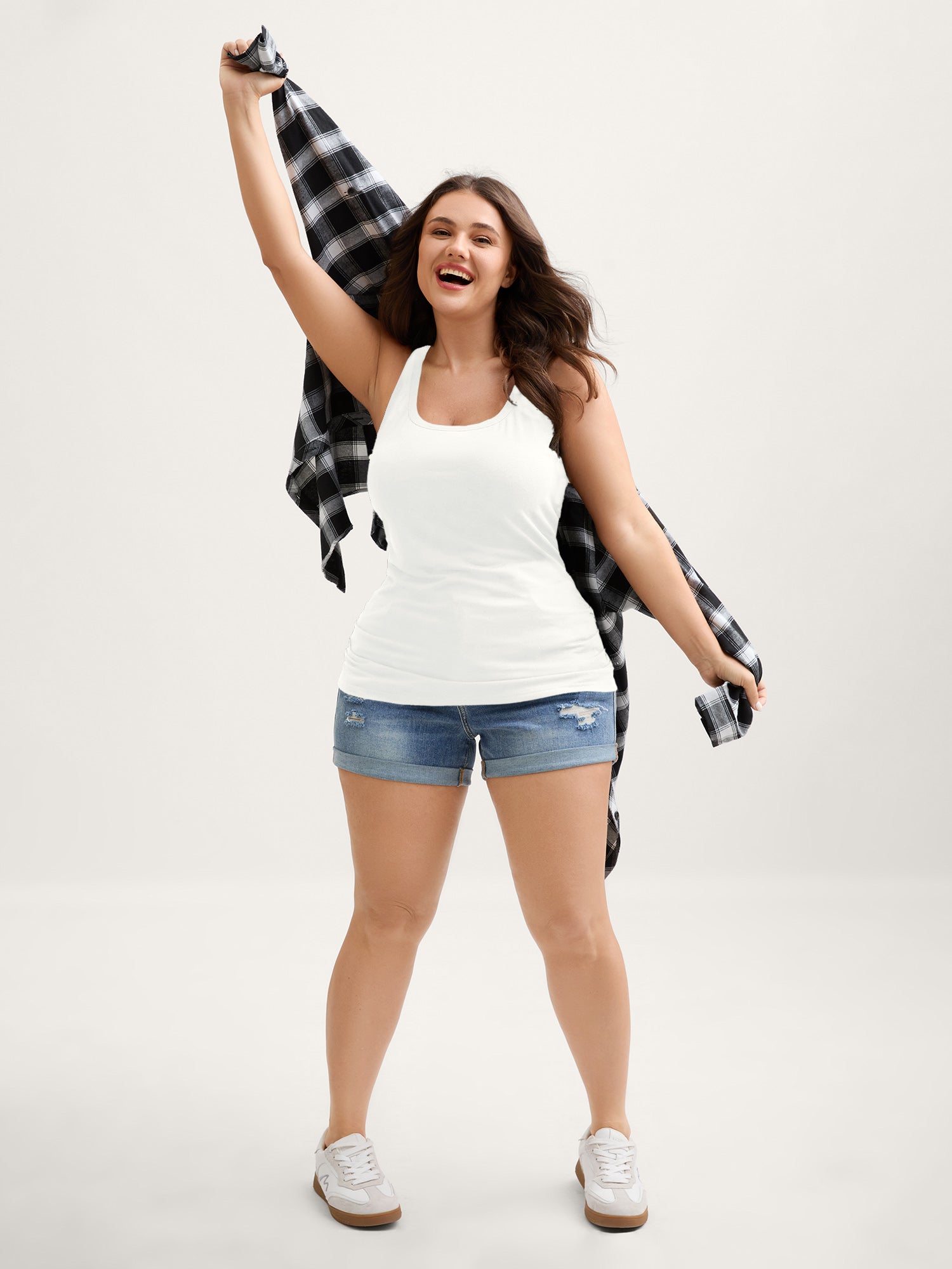 Supportive Bra Pleated Fitted Tank Top