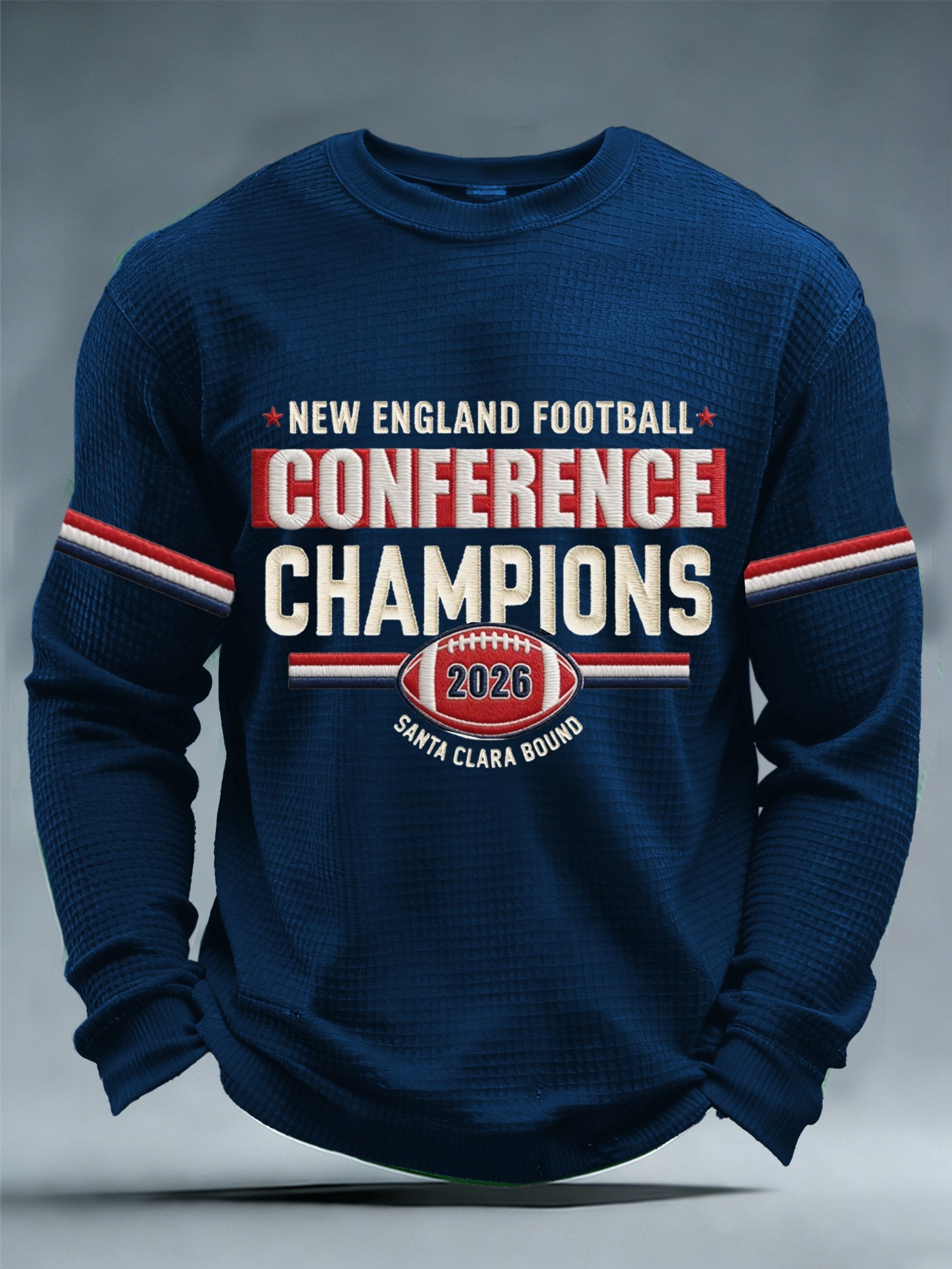 Men's Football Printed Waffle Top