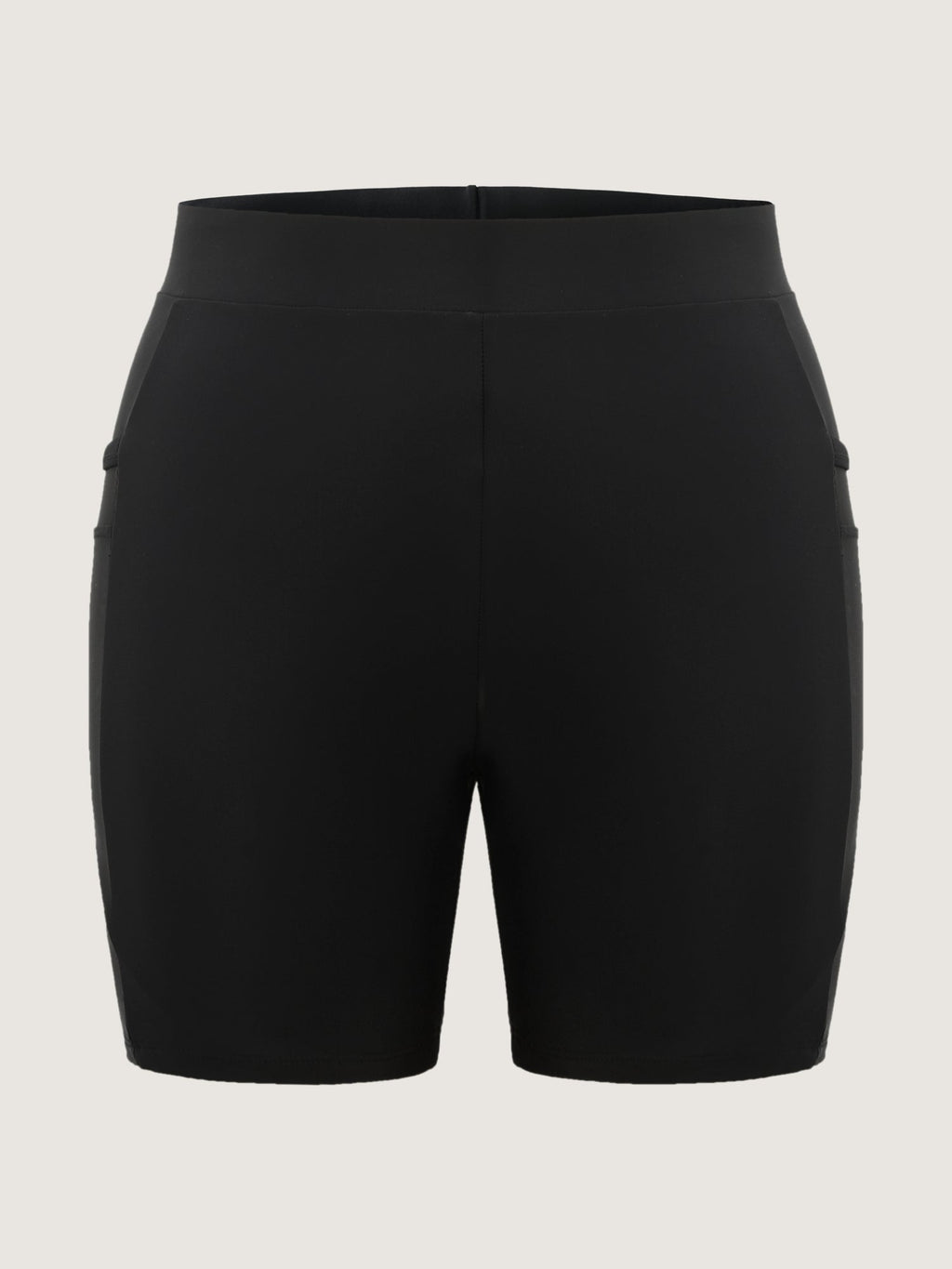 Pockets High-Waisted Swim Shorts
