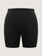 Pockets High-Waisted Swim Shorts