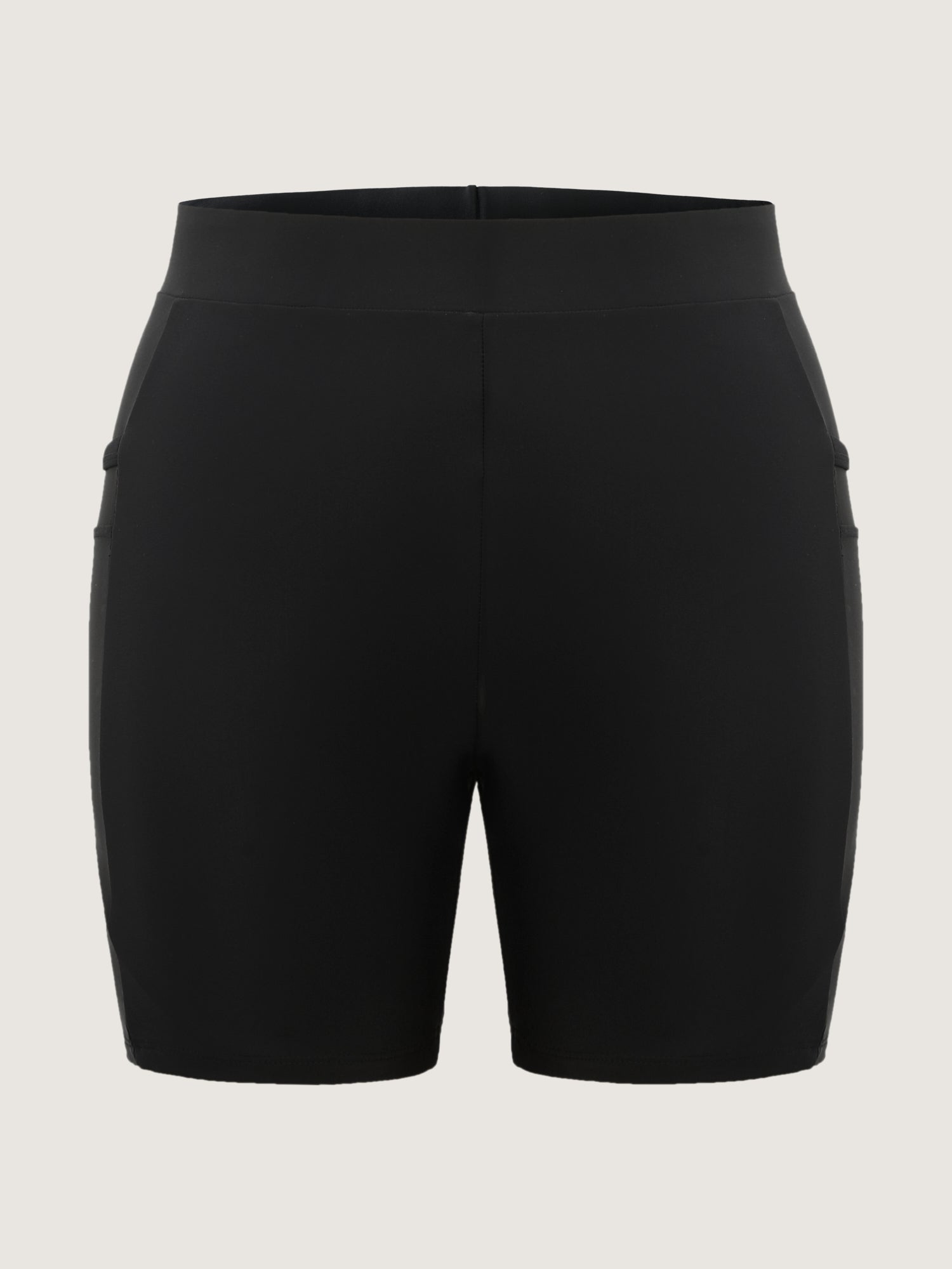 Pockets High-Waisted Swim Shorts