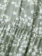 Bloom Dress - Flutter Sleeve Ditsy Floral Pocket Split Maxi Dress