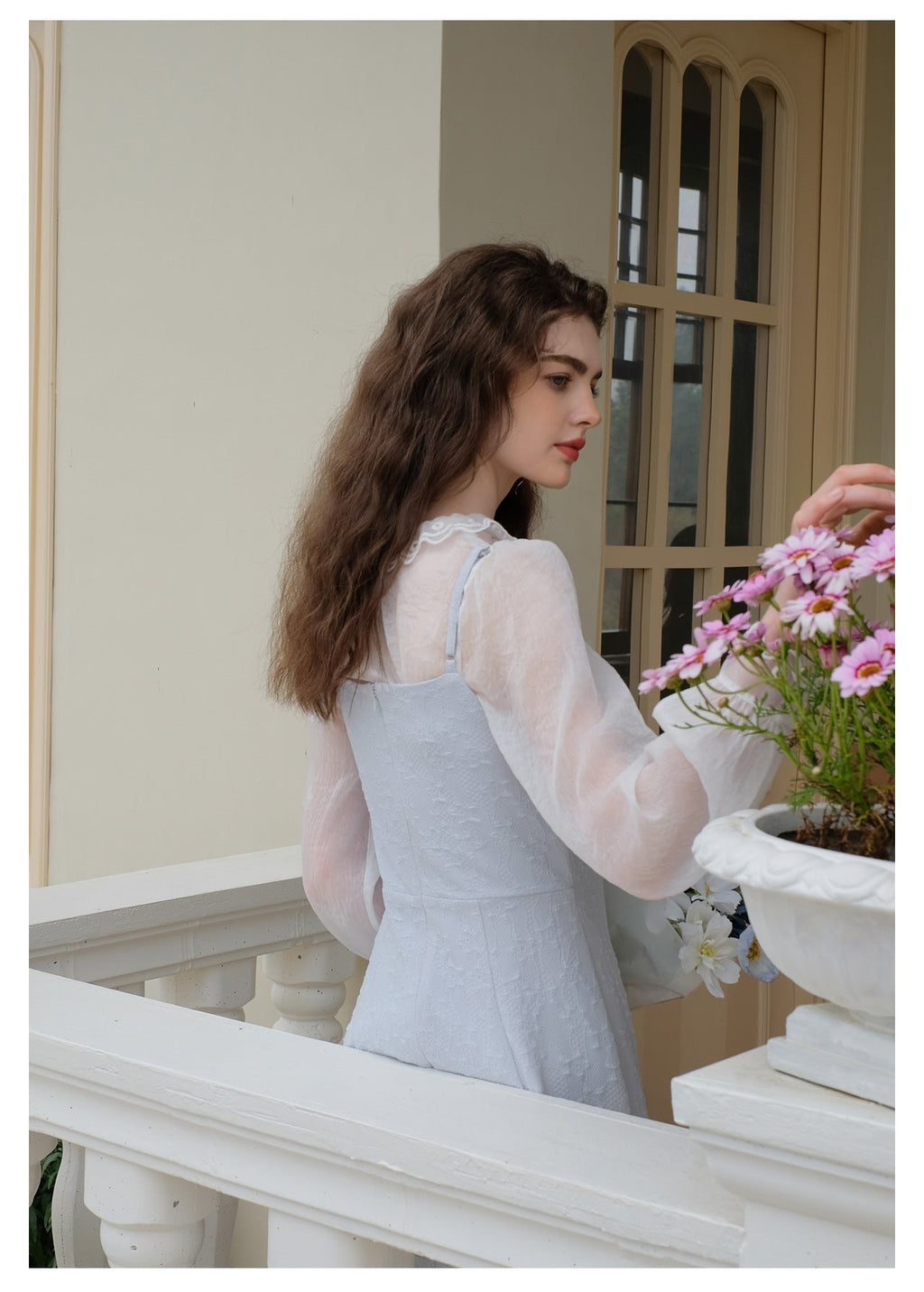 Sheer Chiffon Bottom Top + Mermaid Slip Dress