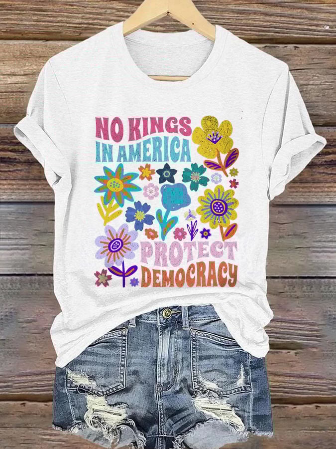 🔥Buy 3 Get 15% Off🔥Women's No King in America Print T-Shirt