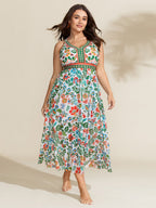 Two-Piece Tummy-Friendly Sarong Swimsuit