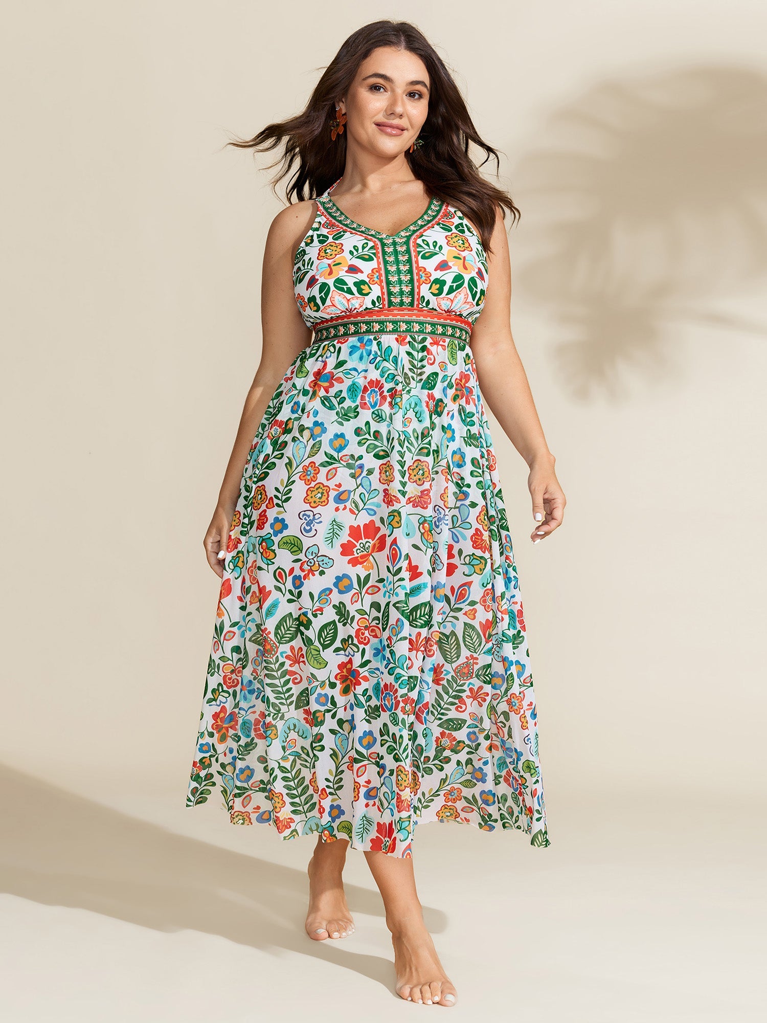 Two-Piece Tummy-Friendly Sarong Swimsuit