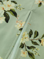 Elegant One-Shoulder Floral Knotted Maxi Dress