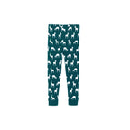 Christmas Family Matching Pajamas-Dark Green&Deer Patterned Pjs Set with "We Are Family 2025" Christmas Slogan Print