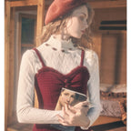 Vintage Romantic Rose Knitted Top