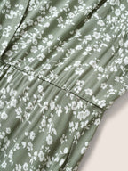 Bloom Dress - Flutter Sleeve Ditsy Floral Pocket Split Maxi Dress